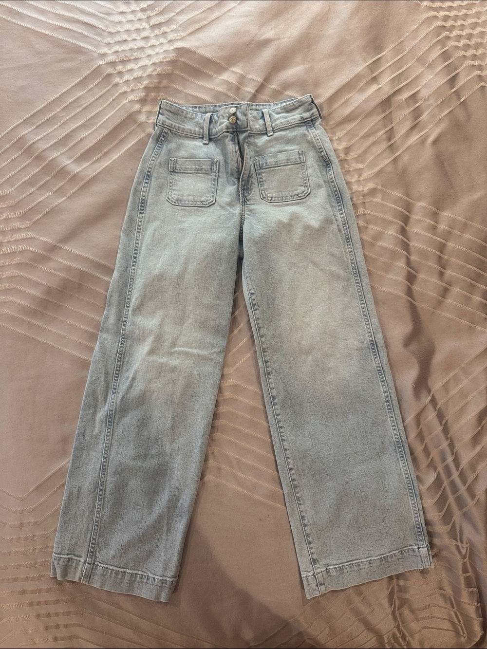Old Navy Light Blue High-Rise Wide Leg Jeans